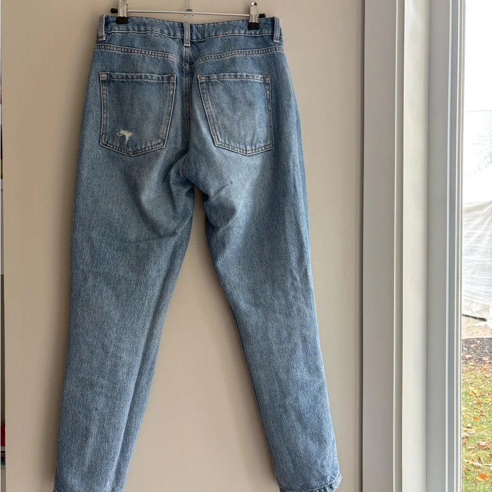 Distressed Blue Women's Mom Jeans From Garage - Picture 5 of 5